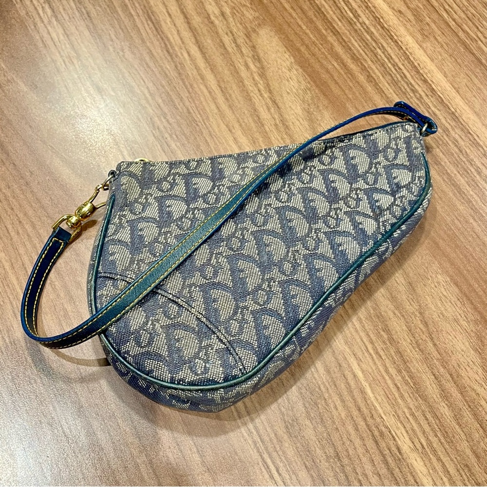 CHRISTIAN DIOR Saddle Pochette Classic Monogram Oblique Canvas Mini Bag - Picture 4 of 8
